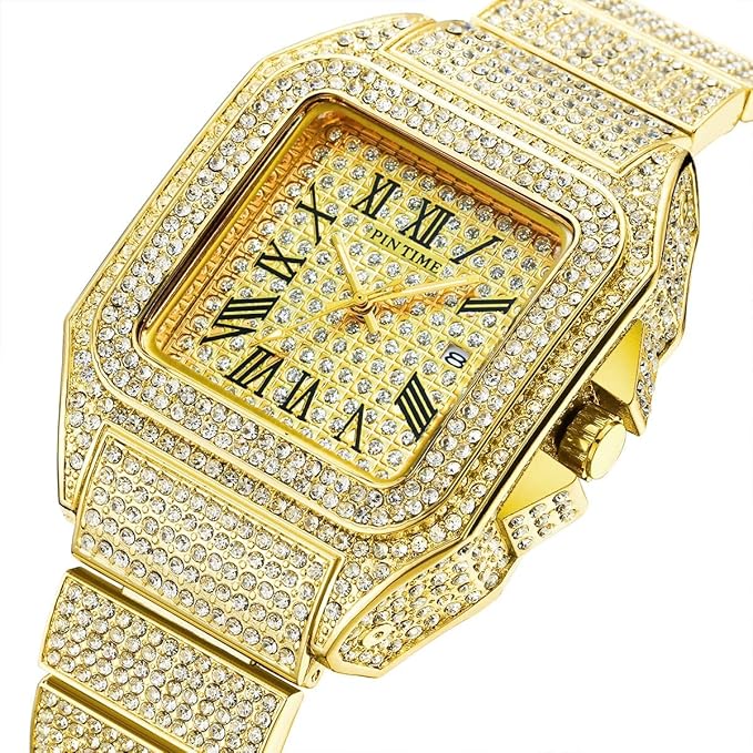 Gosasa Fashion Hip Hop Men's Crystal Watch