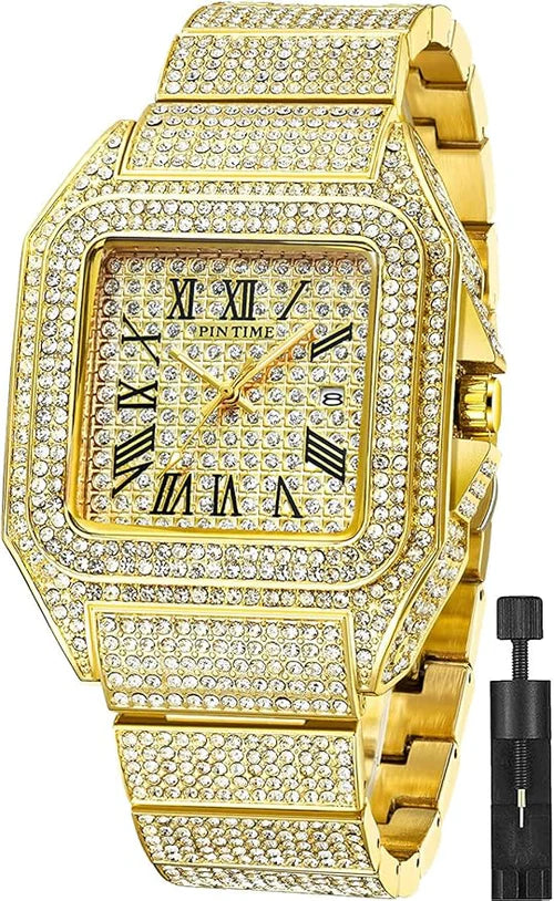 Gosasa Fashion Hip Hop Men's Crystal Watch